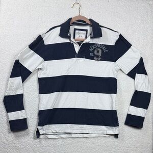 (C3) Men's Aeropostale No.9 vintage long-sleeved polo shirt, size M, with  Y2K